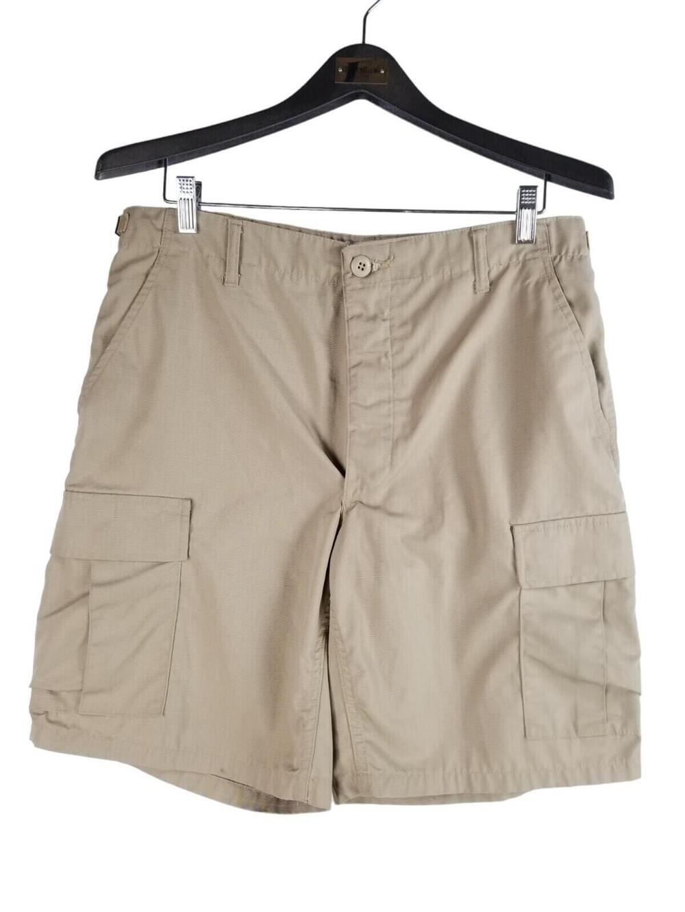 Propper Mens Tactical Shorts Size 33, Inseam 9 In, Tan Khaki Cargo Canvas.